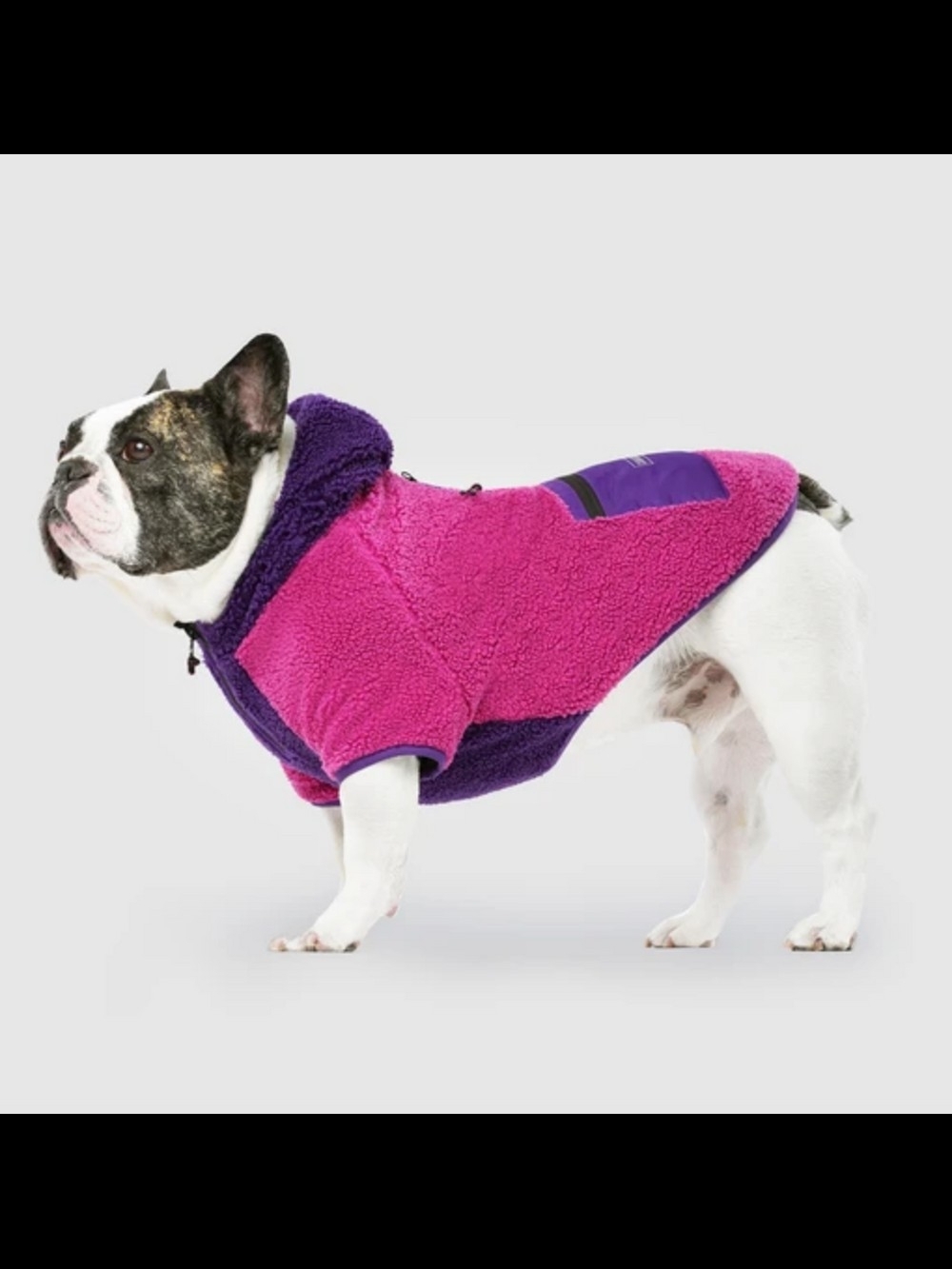 Soft Fleece Dog Hoodie in Pink and Purple - Cozy Pet Jacket